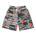 GLTV Blk & Wht "TV Glitch" Mesh Shorts