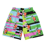 GLTV Colored "TV" Glitch Mesh Shorts