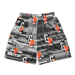 GLTV Blk & Wht "TV Glitch" Mesh Shorts