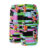 GLTV Colored "TV" Glitch Mesh Shorts