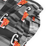 GLTV Blk & Wht "TV Glitch" Mesh Shorts