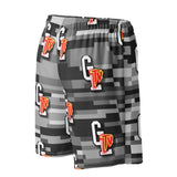 GLTV Blk & Wht "TV Glitch" Mesh Shorts