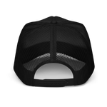 Matte Black "Old English" Foam Trucker Hat