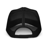 Matte Black "Old English" Foam Trucker Hat